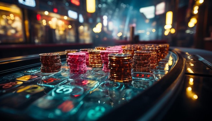 Slot game interface on penulis4d login showing reel symbols and payline structure